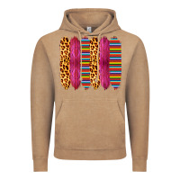 Vintage Coffee Pink Leopard Serape Brush Strokes Vintage Hoodie - Bettercallsaul