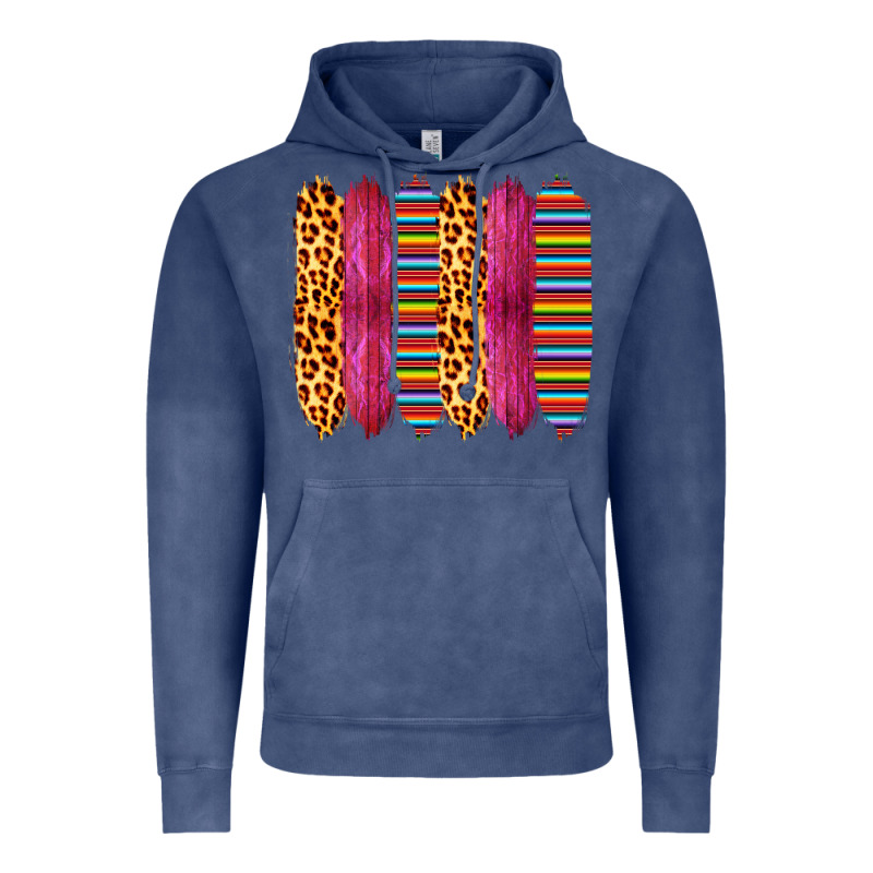 Pink Leopard Serape Brush Strokes Vintage Hoodie by Bettercallsaul | Teevron