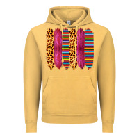 Vintage Mustard Pink Leopard Serape Brush Strokes Vintage Hoodie - Bettercallsaul