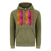 Vintage Olive Pink Leopard Serape Brush Strokes Vintage Hoodie - Bettercallsaul