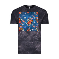 Cloud Black 4th of july hotdog seamless pattern Vintage Tee - BundleAndBundleShop