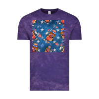 Cloud Purple 4th of july hotdog seamless pattern Vintage Tee - BundleAndBundleShop