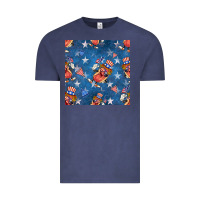 Vintage Denim 4th of july hotdog seamless pattern Vintage Tee - BundleAndBundleShop