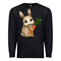 Black eastrt bunny carrot Premium Sweatshirt - RanaPortraitStore