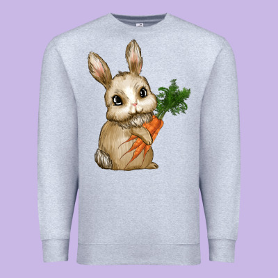 Eastrt Bunny Carrot Premium Sweatshirt Designed By Ranaportraitstore
