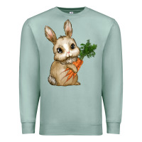 Seafoam eastrt bunny carrot Premium Sweatshirt - RanaPortraitStore