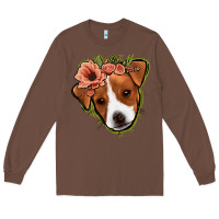 Chestnut jack russel floral Long Sleeve Tee - Jasminsmagicworld