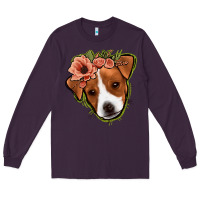 Plum jack russel floral Long Sleeve Tee - Jasminsmagicworld