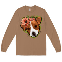 Toasted Coconut jack russel floral Long Sleeve Tee - Jasminsmagicworld