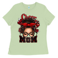 Matcha cheer mom messy bun Ladies Tee - texasbilliewilder