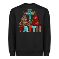 Black cross and christmas trees Heavyweight Sweatshirt - AdoDesignShop