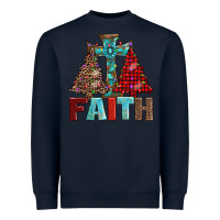 Navy cross and christmas trees Heavyweight Sweatshirt - AdoDesignShop