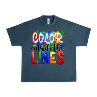 Midnight Navy color outside the lines Urban Heavy Tee - AdoDesignShop