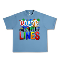 Pebble Blue color outside the lines Urban Heavy Tee - AdoDesignShop