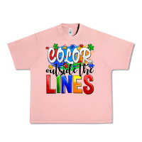 Salmon color outside the lines Urban Heavy Tee - AdoDesignShop