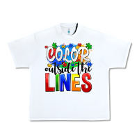 White color outside the lines Urban Heavy Tee - AdoDesignShop