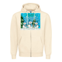 Sandshell snowman Zipper Hoodie - MaliasSmallBusiness