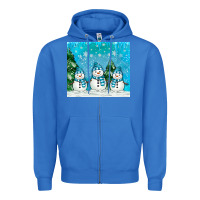 True Royal snowman Zipper Hoodie - MaliasSmallBusiness
