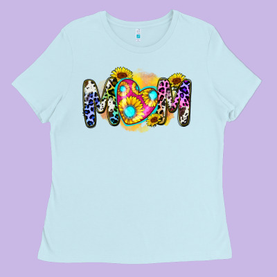 Mom Sunflower Ladies Tee Designed By Zillion Design Studio