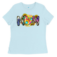 Baby Blue mom sunflower Ladies Tee - Zillion Design Studio