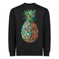 Black pineapple leopar turquoise serape summer Heavyweight Sweatshirt - Artiststas
