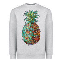 Heather Grey pineapple leopar turquoise serape summer Heavyweight Sweatshirt - Artiststas