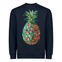 Navy pineapple leopar turquoise serape summer Heavyweight Sweatshirt - Artiststas