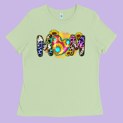 Mom Sunflower Ladies Tee Designed By Zillion Design Studio