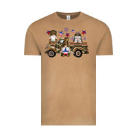 Vintage Camel camouflage gnomes american flag star truck Vintage Tee - Artiststas
