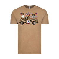 Vintage Coffee camouflage gnomes american flag star truck Vintage Tee - Artiststas