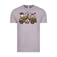 Vintage Zinc camouflage gnomes american flag star truck Vintage Tee - Artiststas