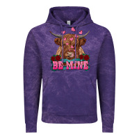 Cloud Purple be mine highland cow Vintage Hoodie - RanaPortraitStore