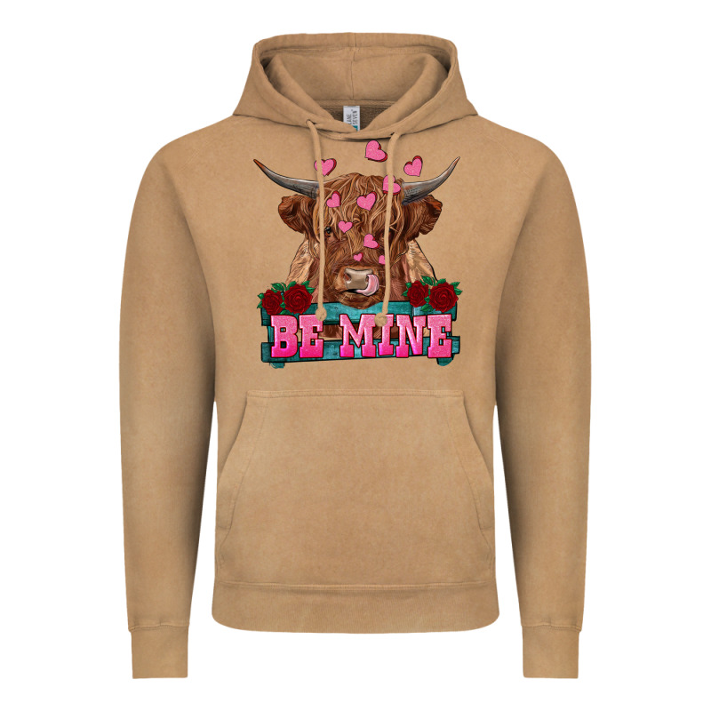 Be Mine Highland Cow Vintage Hoodie by RanaPortraitStore | Teevron