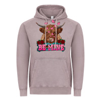 Vintage Zinc be mine highland cow Vintage Hoodie - RanaPortraitStore