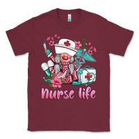 Burgundy nurse gnomies nurse  life spring Classic Tee - BarkalooDesign