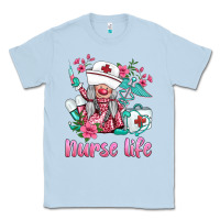 Dusty Blue nurse gnomies nurse  life spring Classic Tee - BarkalooDesign