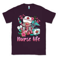 Plum nurse gnomies nurse  life spring Classic Tee - BarkalooDesign