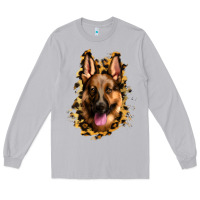 Moon Dust german shepherd leopard background Long Sleeve Tee - Jasminsmagicworld
