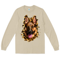 Mushroom german shepherd leopard background Long Sleeve Tee - Jasminsmagicworld