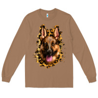 Toasted Coconut german shepherd leopard background Long Sleeve Tee - Jasminsmagicworld