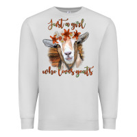 Dove Grey Just a Girl Who Loves Goat Premium Sweatshirt - Bettercallsaul