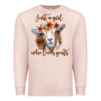 Pale Pink Just a Girl Who Loves Goat Premium Sweatshirt - Bettercallsaul