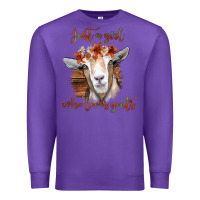 Purple Just a Girl Who Loves Goat Premium Sweatshirt - Bettercallsaul