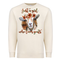 Sandshell Just a Girl Who Loves Goat Premium Sweatshirt - Bettercallsaul