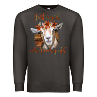 Smoke Just a Girl Who Loves Goat Premium Sweatshirt - Bettercallsaul
