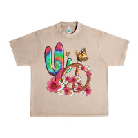 French Oak cactus peace sign flowers and butterflys Urban Heavy Tee - Artiststas