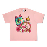 Salmon cactus peace sign flowers and butterflys Urban Heavy Tee - Artiststas