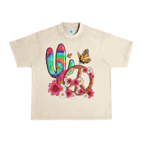 Sandshell cactus peace sign flowers and butterflys Urban Heavy Tee - Artiststas