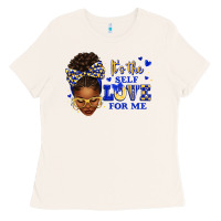 Bone sorority colors blue and gold it's the self love f Ladies Tee - texasbilliewilder