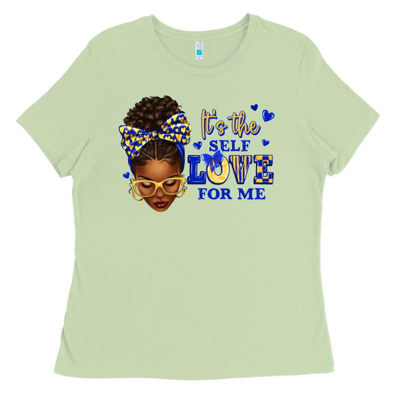 Sorority Colors Blue And Gold It's The Self Love F Ladies Tee by texasbilliewilder | Teevron